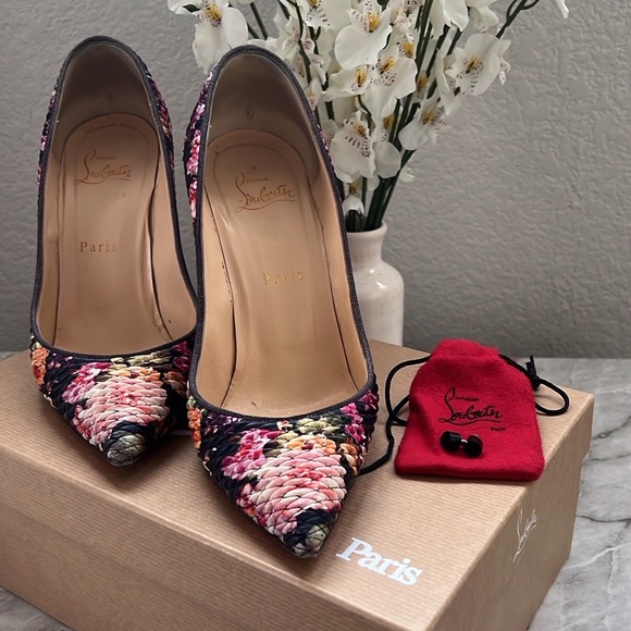 Christian Louboutin Pigalle Follies Multicolor Women's Heels - Picture 2 of 10